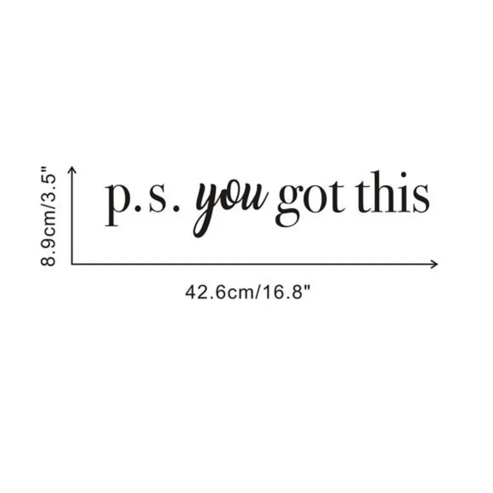 You Got This Wall Decal Inspirational Quote Mirror Sticker Motivational Vinyl